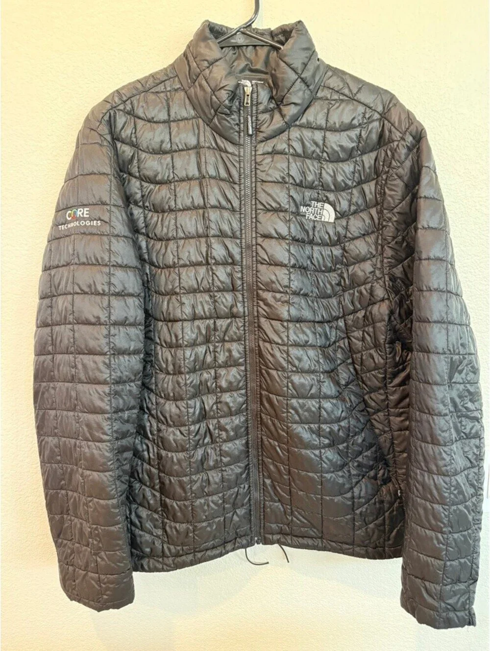 The North Face Men's L Black Quilted Jacket with Minor Damage